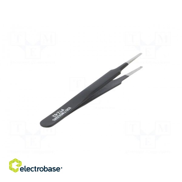 Tweezers | Blade tip shape: rounded | Tweezers len: 120mm | ESD image 6