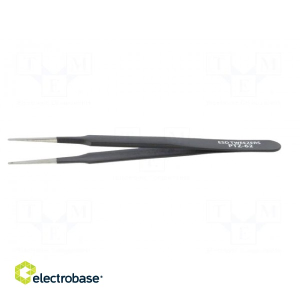 Tweezers | Blade tip shape: rounded | Tweezers len: 120mm | ESD image 3
