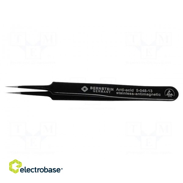 Tweezers | Blade tip shape: sharp | Tweezers len: 110mm | ESD