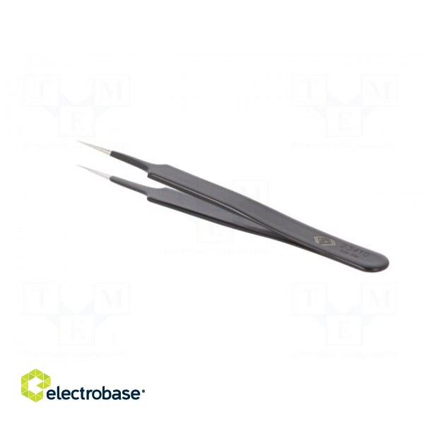 Tweezers | Blade tip shape: sharp | Tweezers len: 110mm | ESD image 4