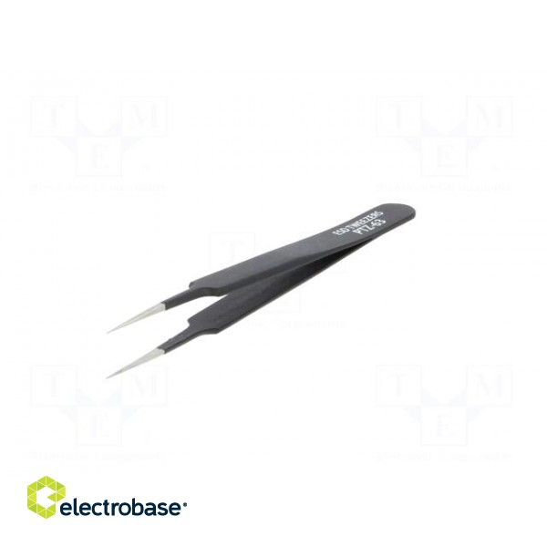 Tweezers | Blade tip shape: sharp | Tweezers len: 113mm | ESD image 2
