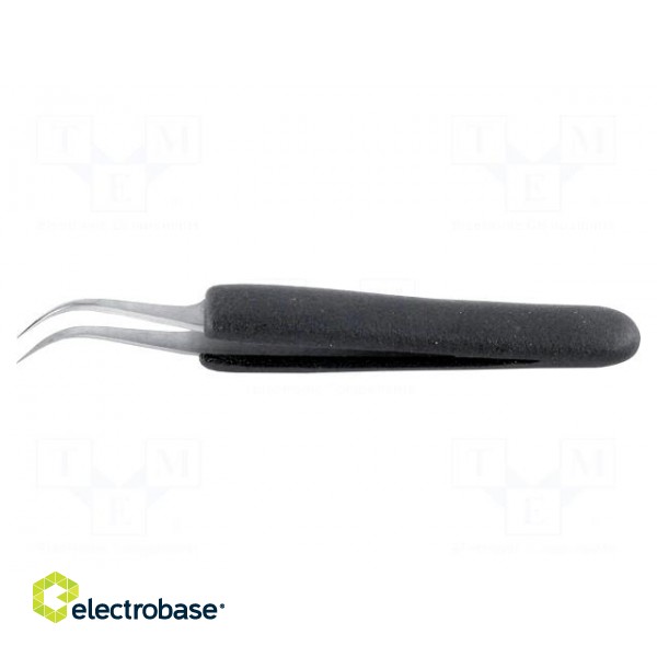Tweezers | Blade tip shape: sharp, bent | Tweezers len: 120mm | ESD