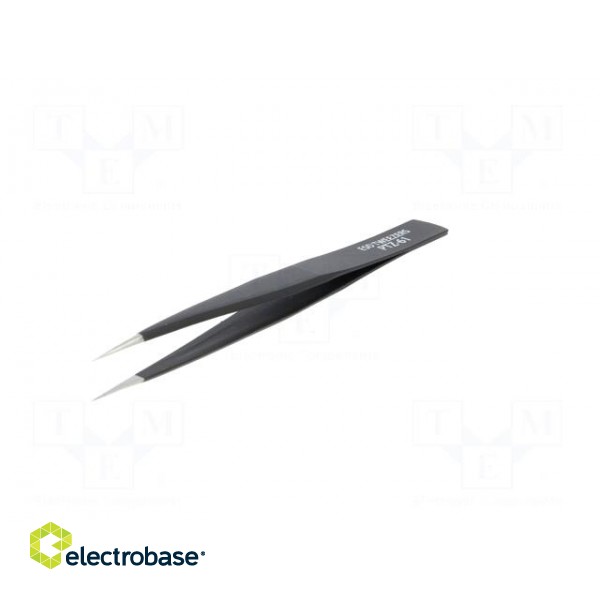 Tweezers | Blade tip shape: sharp | Tweezers len: 125mm | ESD image 2