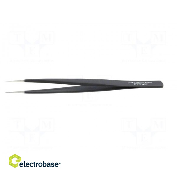 Tweezers | Blade tip shape: sharp | Tweezers len: 125mm | ESD image 3