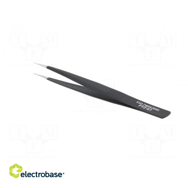 Tweezers | Blade tip shape: sharp | Tweezers len: 125mm | ESD image 4