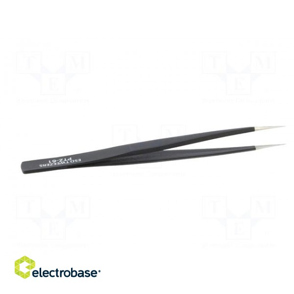Tweezers | Blade tip shape: sharp | Tweezers len: 125mm | ESD image 7
