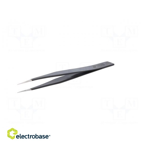Tweezers | Blade tip shape: sharp | Tweezers len: 127mm | ESD фото 2