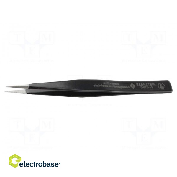 Tweezers | Blade tip shape: sharp | Tweezers len: 130mm | ESD