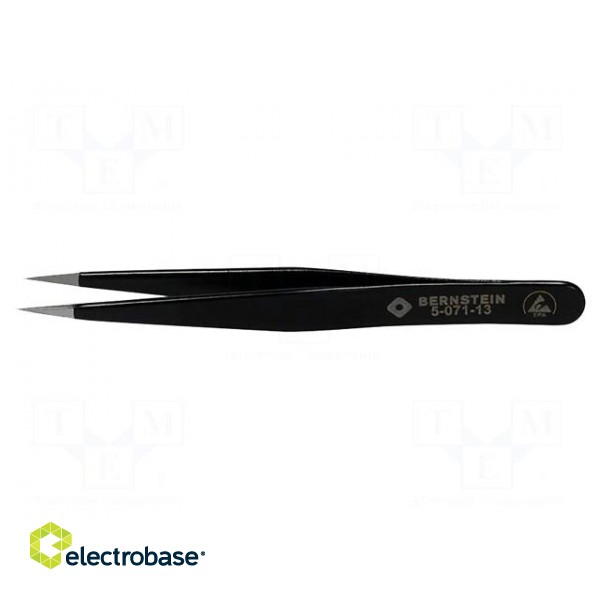 Tweezers | Blade tip shape: sharp | Tweezers len: 85mm | ESD