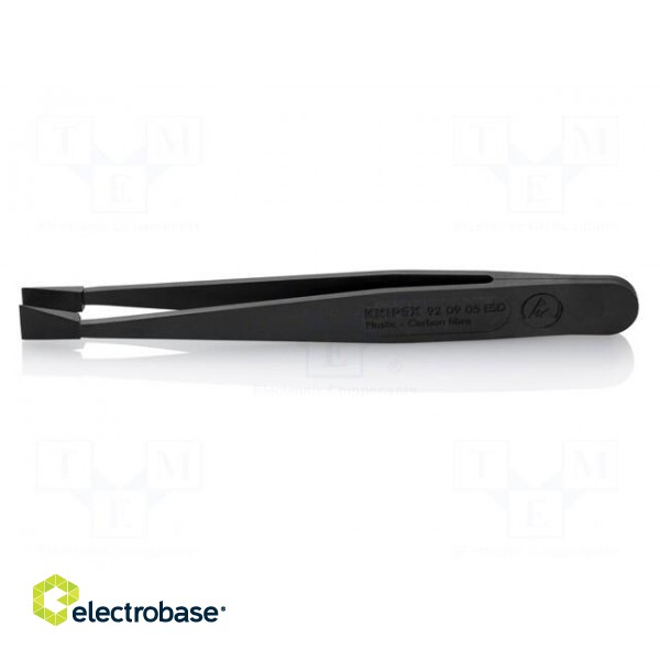 Tweezers | Blade tip shape: trapezoidal | Tweezers len: 115mm | ESD