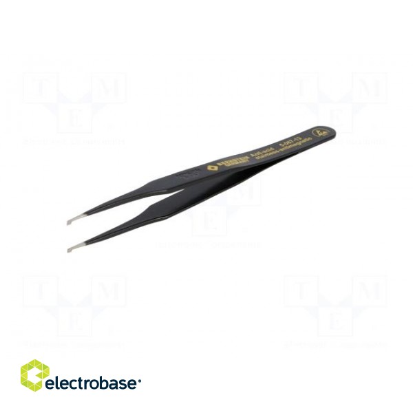 Tweezers | non-magnetic | Blade tip shape: flat | SMD | Blades: curved фото 2