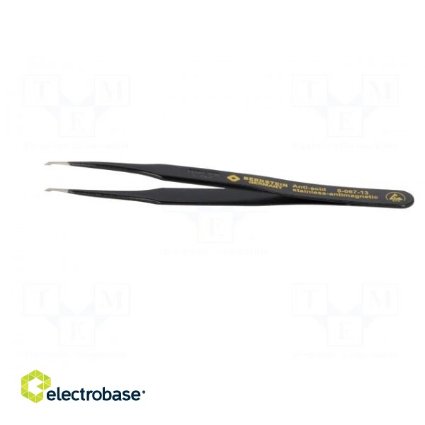 Tweezers | non-magnetic | Blade tip shape: flat | SMD | Blades: curved image 3