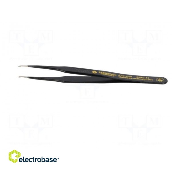 Tweezers | non-magnetic | Blade tip shape: flat | SMD | Blades: curved фото 3