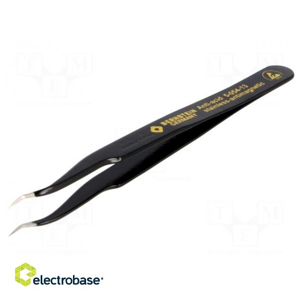 Tweezers | non-magnetic | Blade tip shape: sharp,bent | ESD image 1