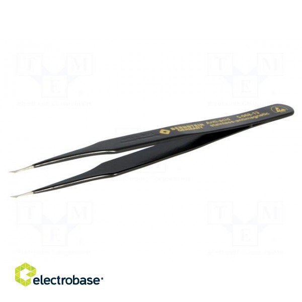 Tweezers | non-magnetic | Blade tip shape: trapezoidal | SMD | ESD image 1