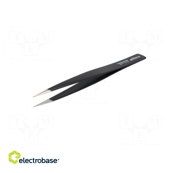 Tweezers | non-magnetic | Tweezers len: 130mm | Blades: straight | ESD image 2