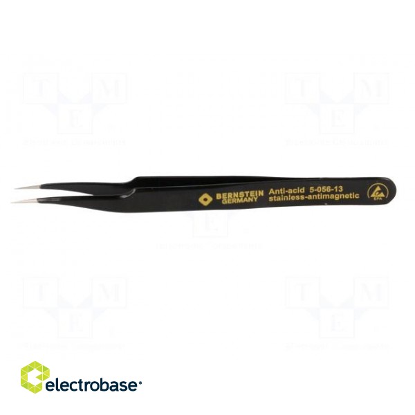 Tweezers | slighty bent,non-magnetic | Blade tip shape: sharp image 3