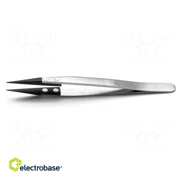 Tweezers | strong construction | Blades: straight,narrow | ESD фото 1
