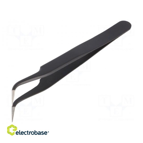 Tweezers | Tip width: 0.5mm | Blade tip shape: sharp | Blades: curved фото 1