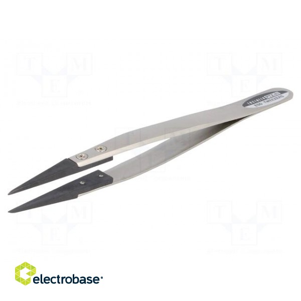 Tweezers | Tip width: 0.5mm | Blade tip shape: sharp | ESD фото 1