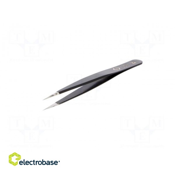 Tweezers | Blade tip shape: sharp | Tweezers len: 110mm | ESD image 2