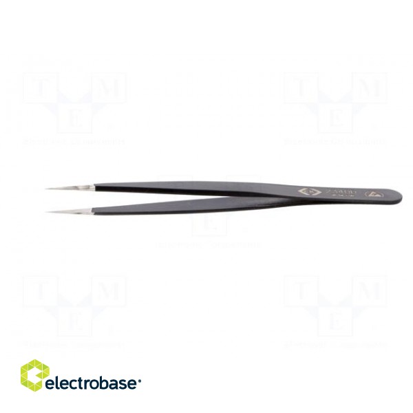 Tweezers | Blade tip shape: sharp | Tweezers len: 110mm | ESD image 3