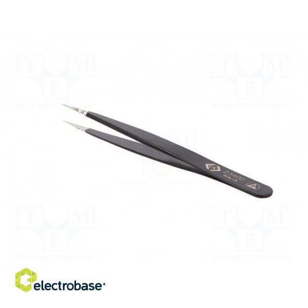 Tweezers | Blade tip shape: sharp | Tweezers len: 110mm | ESD image 4