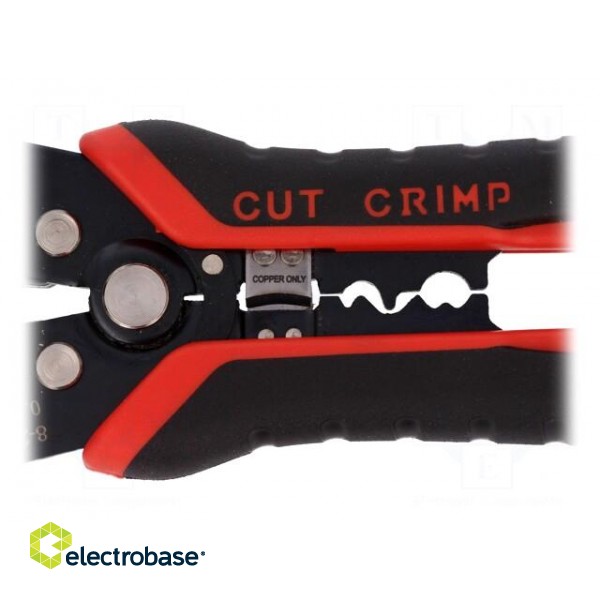 Multifunction wire stripper and crimp tool | 30AWG÷8AWG | 210mm image 4