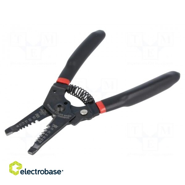 Stripping tool | 20AWG÷10AWG | 0.8÷2.6mm2 | Wire: round | 165mm image 1