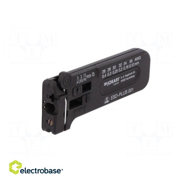 Stripping tool | Øcable: 0.12÷0.4mm | 26AWG÷36AWG | Wire: round | ESD paveikslėlis 2