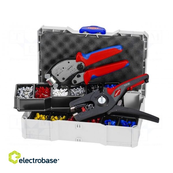 Kit: for crimping push-on connectors, terminal crimping | case