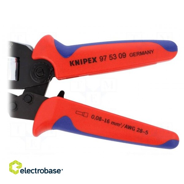 Tool: for crimping | insulated solder sleeves | 0,08÷10, 16mm2 image 2