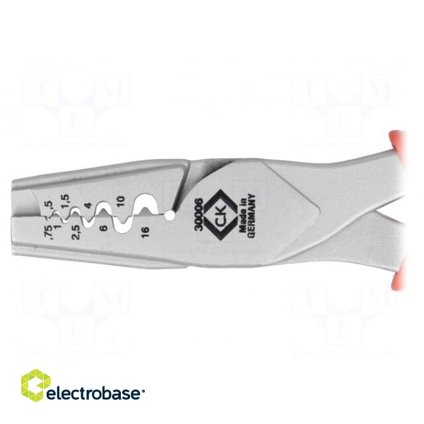 Tool: for crimping | insulated solder sleeves | 0.5÷16mm2 image 2