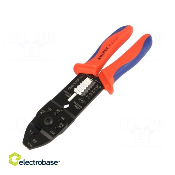 Tool: for crimping | non-insulated terminals,wire cutting | 230mm image 1