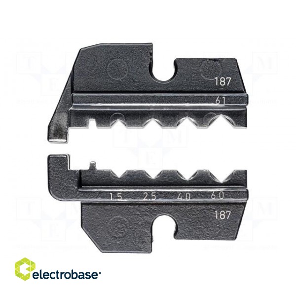 Crimping jaws | solar connectors type HARTING | photovoltaics