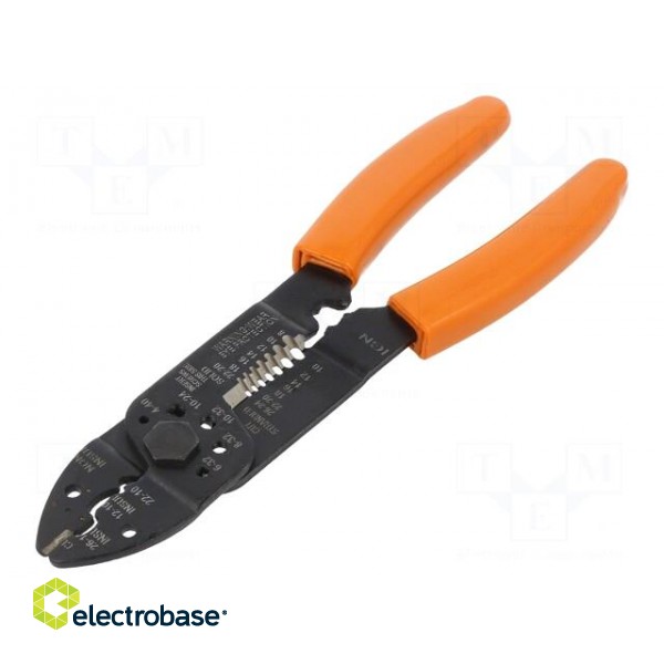 Tool: multifunction wire stripper and crimp tool | Wire: round image 1