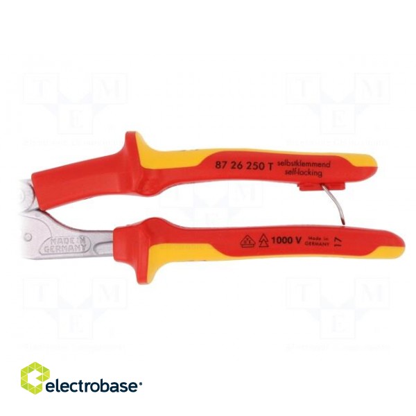 Pliers | insulated,adjustable | for working at height | 250mm | 397g фото 2