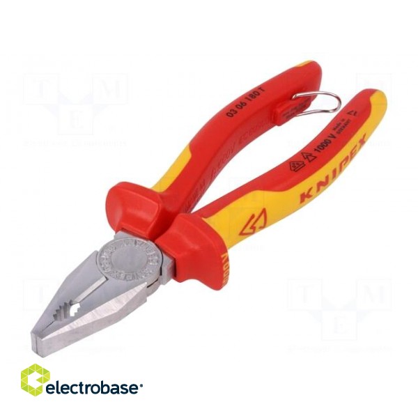 Pliers | insulated,universal | for working at height | 180mm image 1