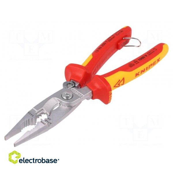Pliers | insulated,universal | for working at height | 200mm | 1kVAC фото 1
