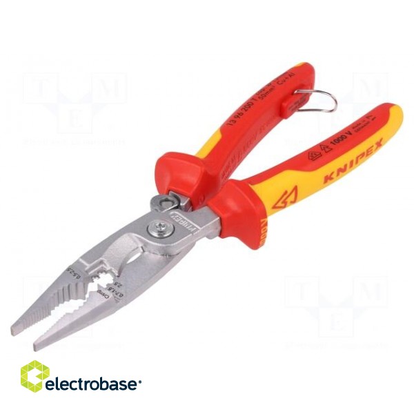 Pliers | insulated,universal | 200mm | steel | 1kVAC image 1