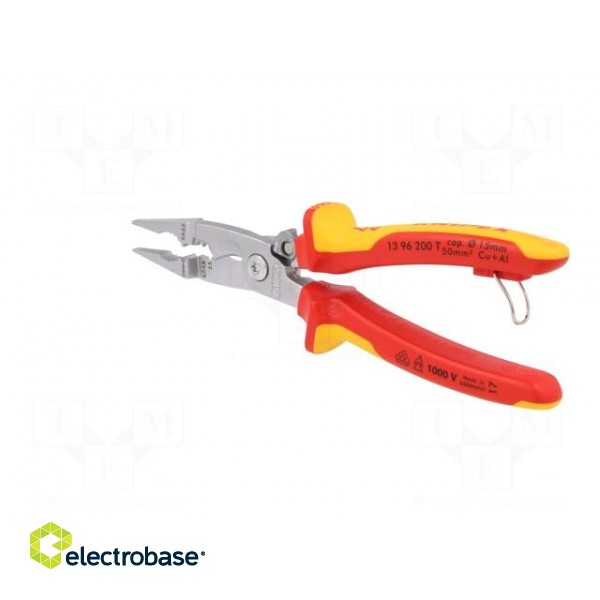 Pliers | insulated,universal | for working at height | 200mm | 1kVAC фото 7
