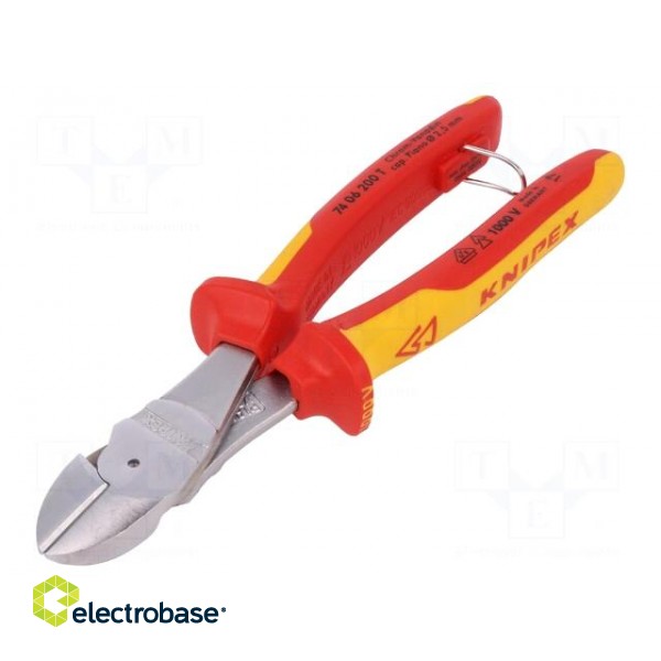 Pliers | side,cutting,insulated | 200mm | Features: high leverage image 1