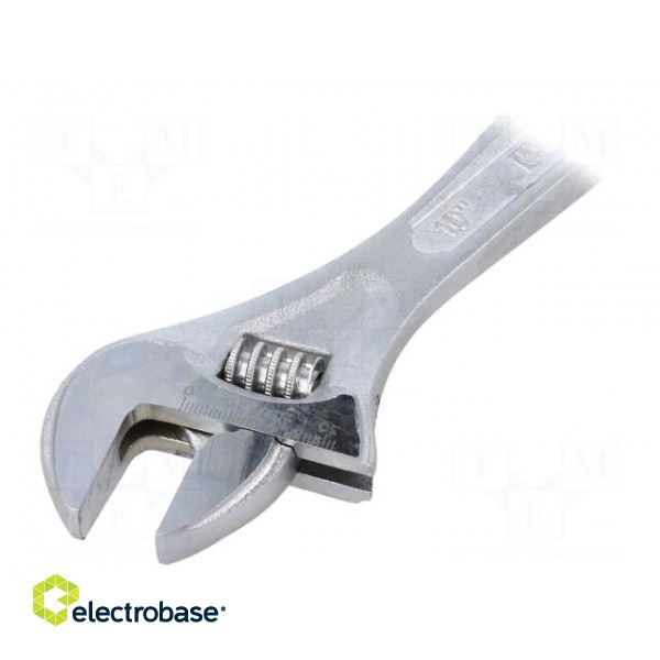 Wrench | adjustable | L: 250mm | Features: chrome plated key surface paveikslėlis 2