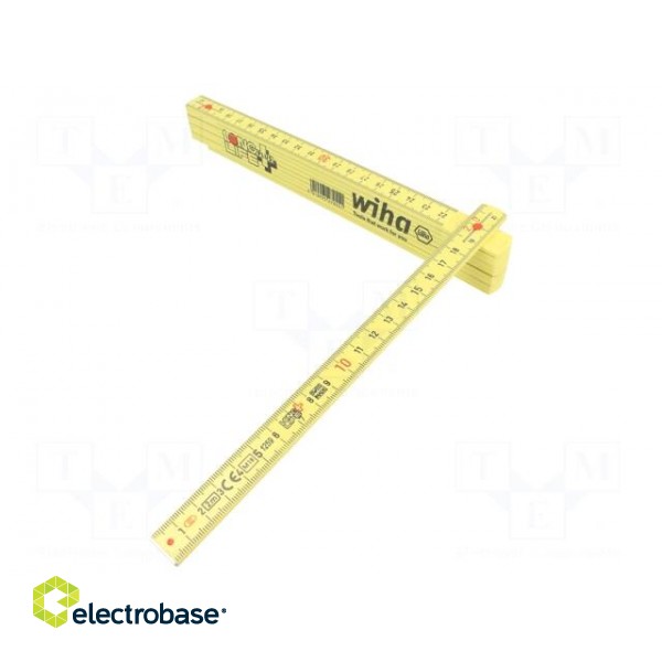 Folding ruler | L: 2m | Width: 15mm | yellow image 2
