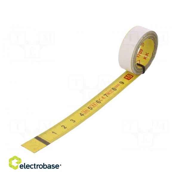 Measuring tape | L: 2m | Width: 13mm | Enclos.mat: steel | measure