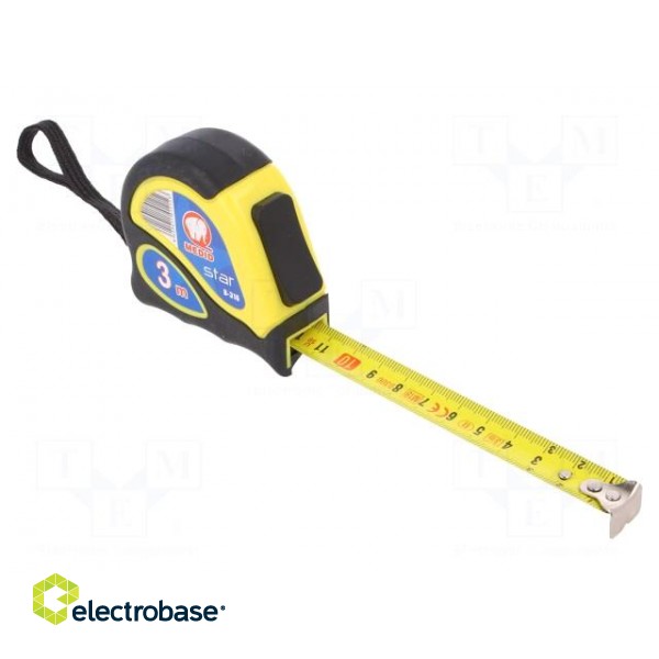 Measuring tape | L: 3m | Width: 16mm | Enclos.mat: ABS,elastolan image 1