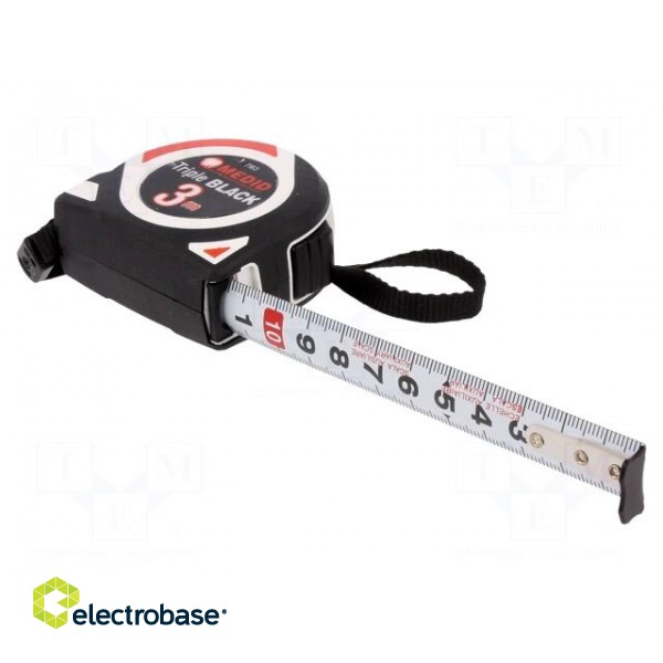 Measuring tape | L: 3m | Width: 16mm | Enclos.mat: ABS,elastolan image 2