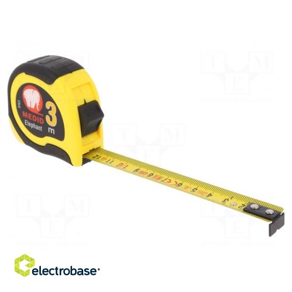 Measuring tape | L: 3m | Width: 16mm | Enclos.mat: ABS,rubber | measure image 1