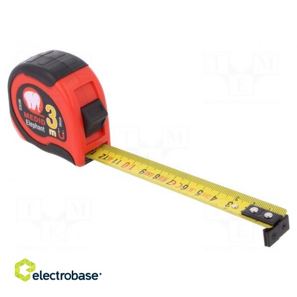 Measuring tape | L: 3m | Width: 19mm | Enclos.mat: ABS,elastolan фото 1