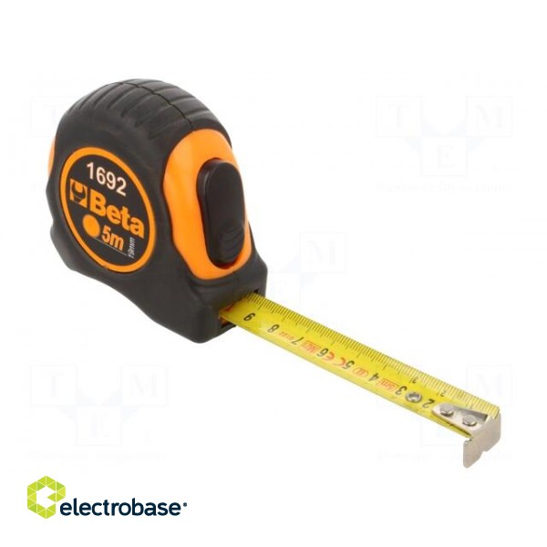 Measuring tape | L: 5m | Width: 19mm | Enclos.mat: ABS | Class: II image 1